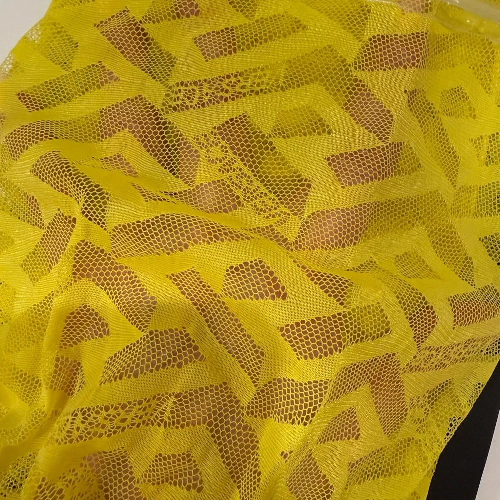 VERSACE Logo Tights Yellow Size S – New With Packaging